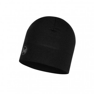 Шапка Buff Midweight Merino Wool Hat, Solid Black (BU 118006.999.10.00)